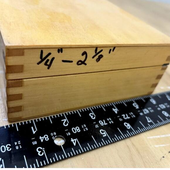 16-Piece 1/4" - 2-1/8" Woodworking Forstner Style Drill Bit Set & Wood Case - Picture 6 of 6